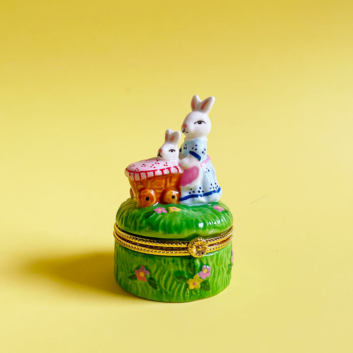 Bunny Picnic Trinket Box