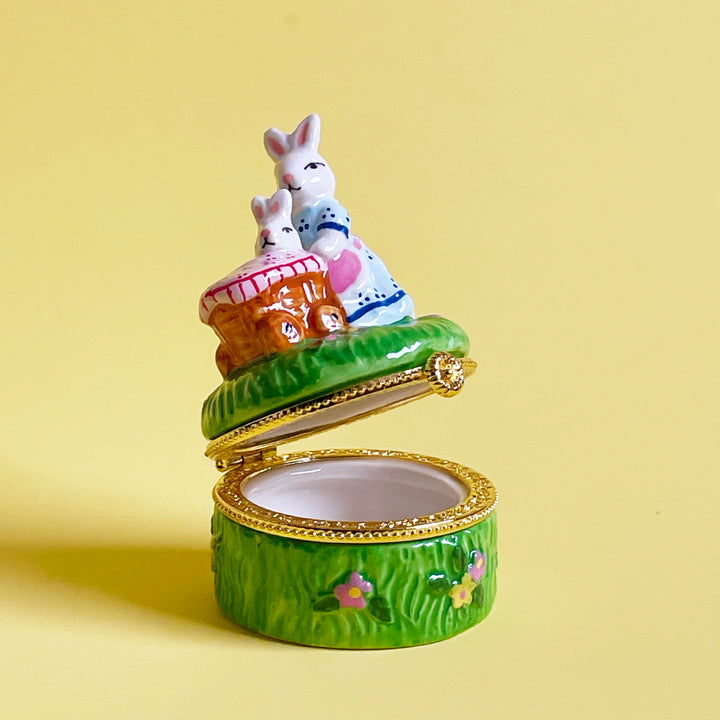 Bunny Picnic Trinket Box
