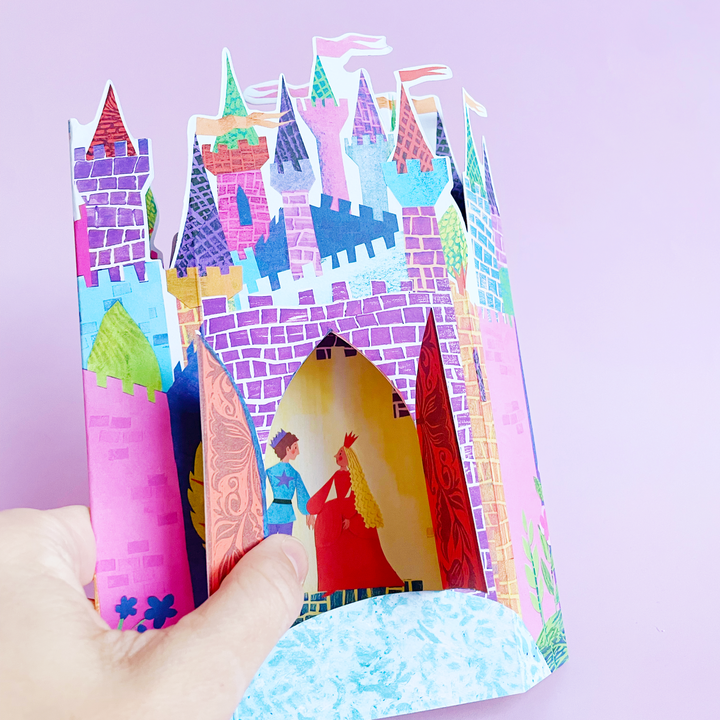 3D Fairy Tale Castle Greeting Card