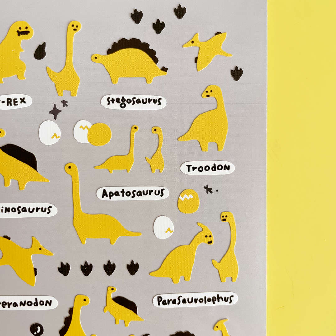Simple Dinosaur Sticker Sheet