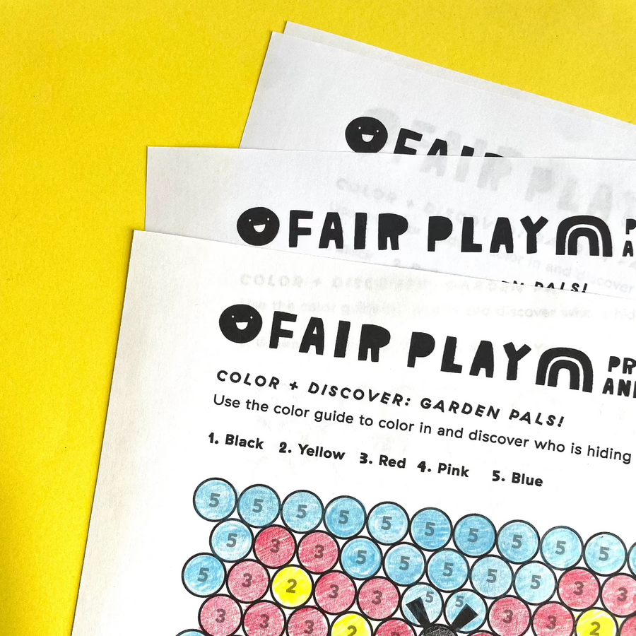 printed out coloring downloads on a yellow background