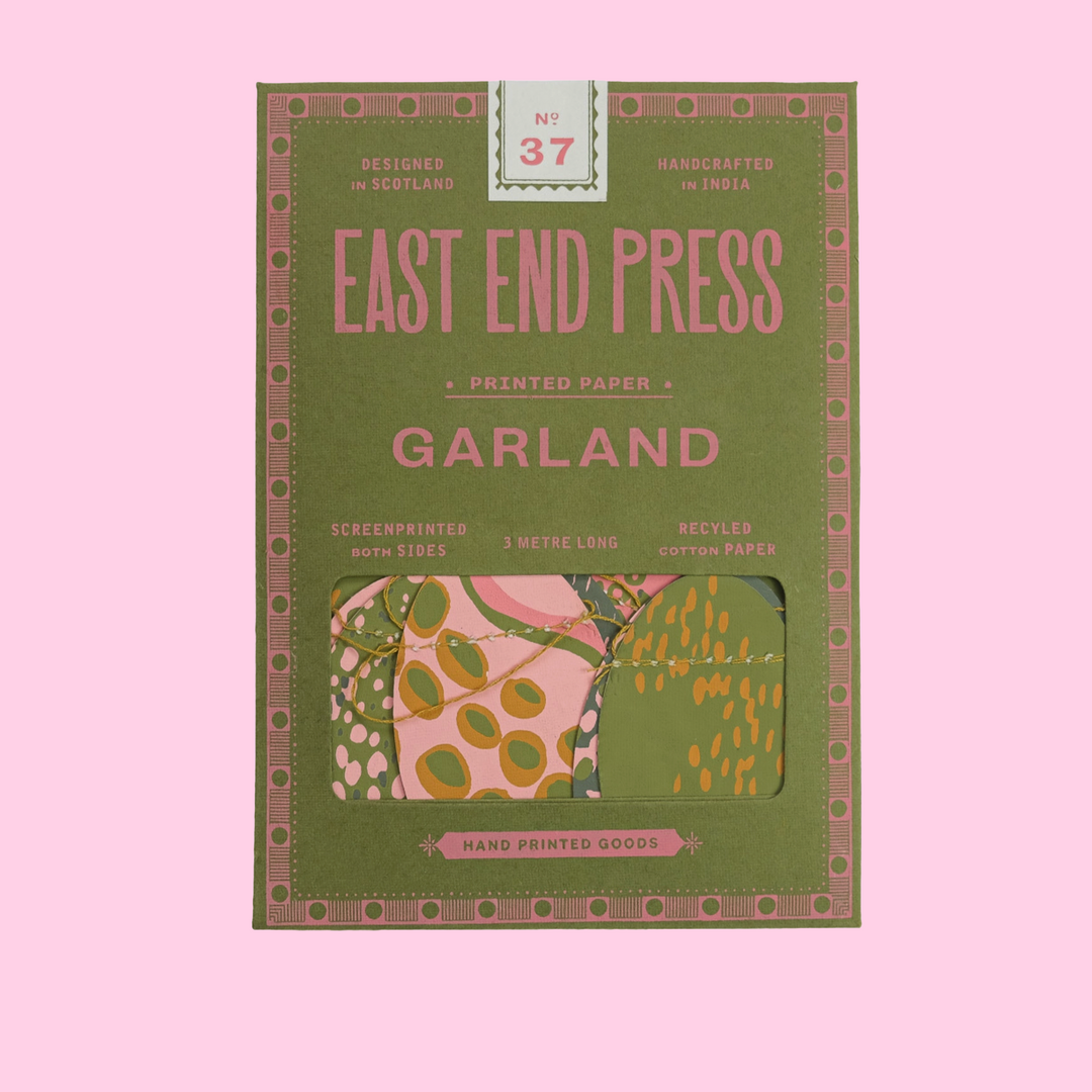 Pink Speckled Eggs Sewn Garland