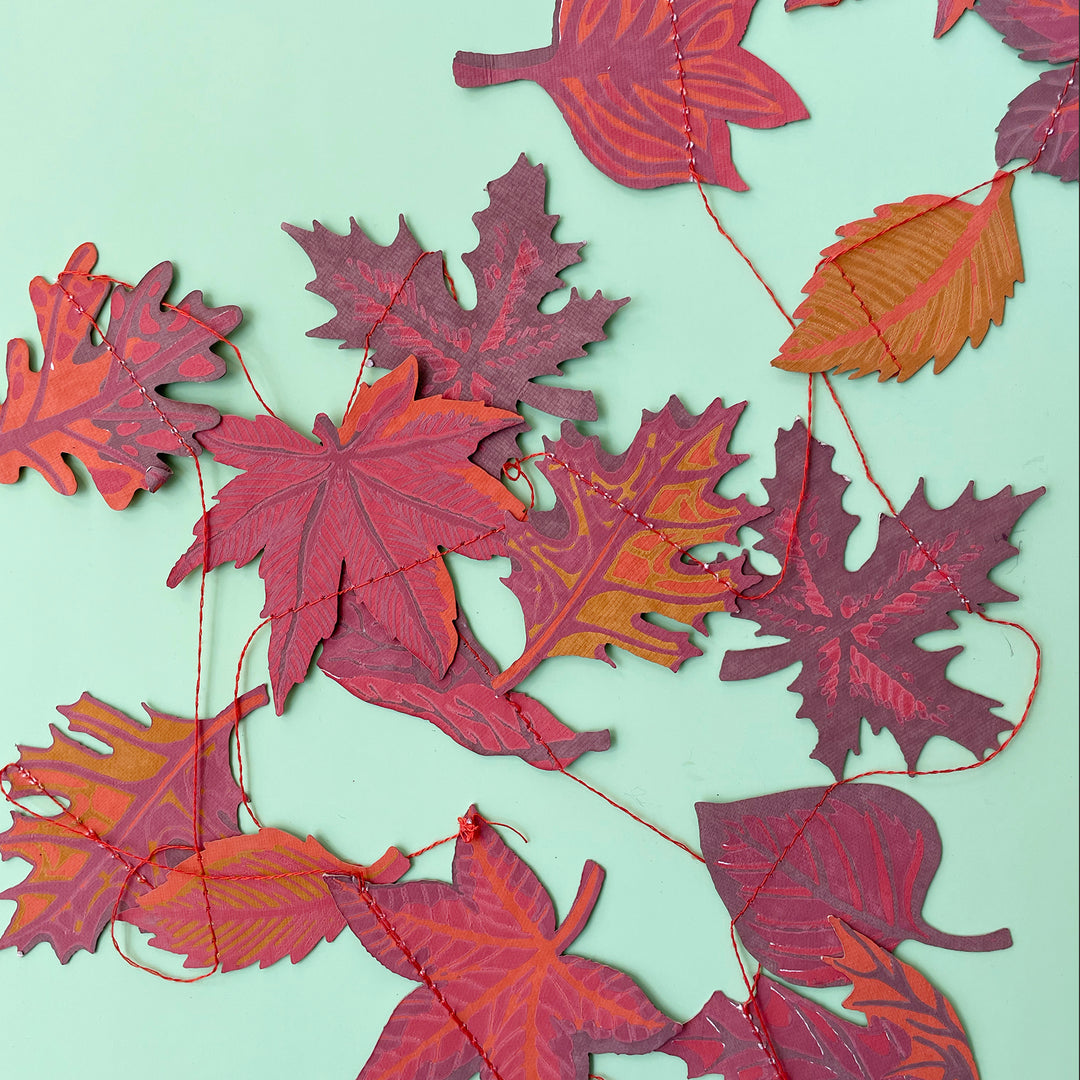 Autumn Leaves Sewn Garland