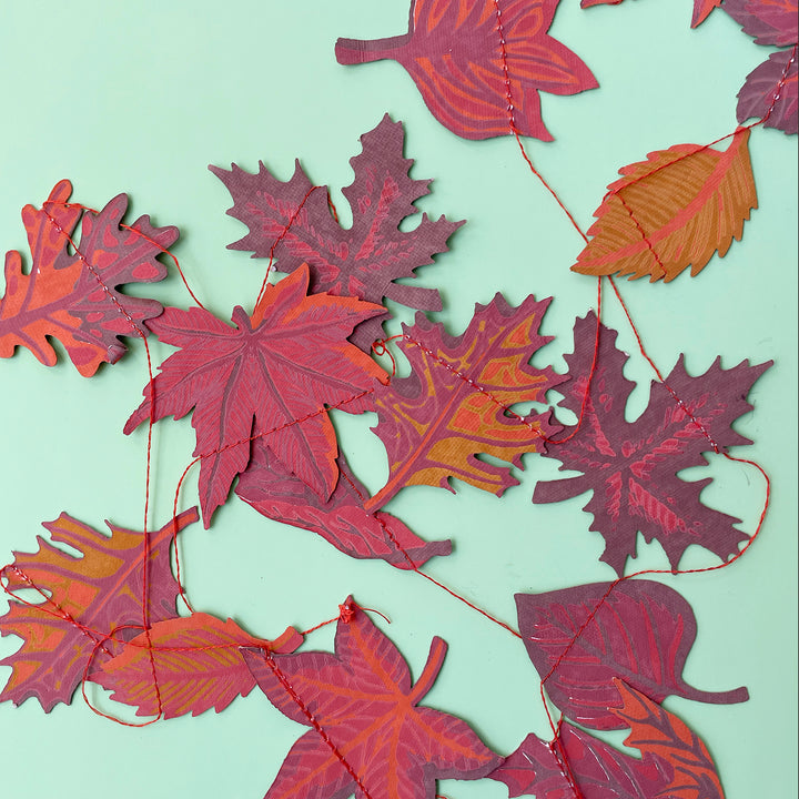 Autumn Leaves Sewn Garland