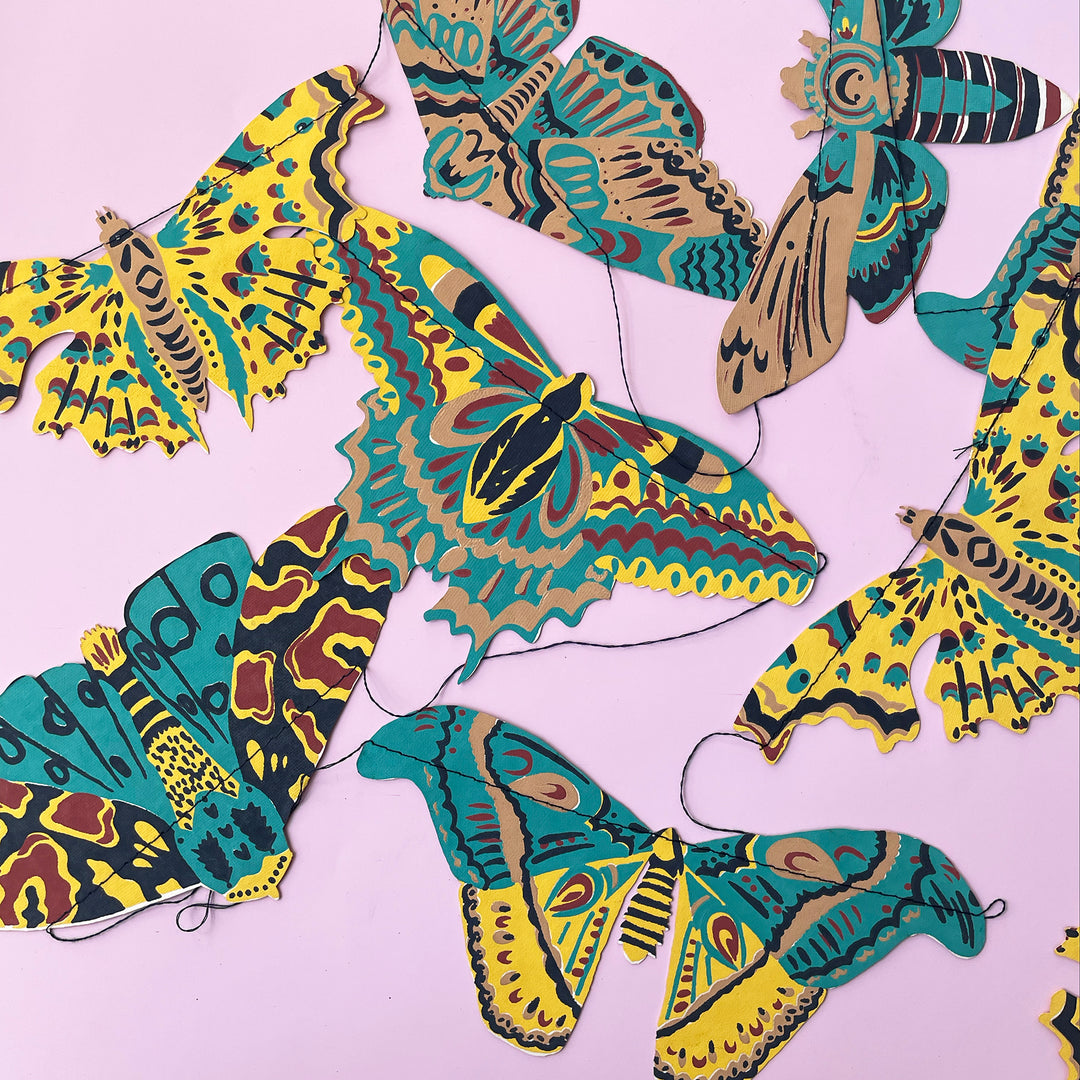Moths Sewn Garland