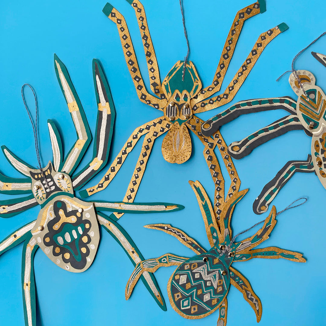 Hanging Spider Paper Ornaments
