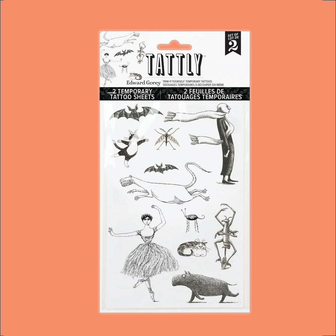Edward Gorey Tattoo Sheet