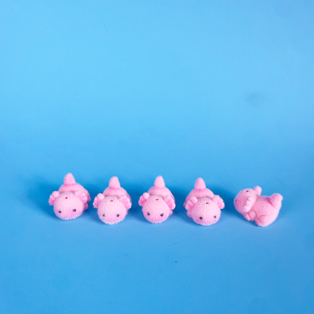 Tiny Flocked Axolotl