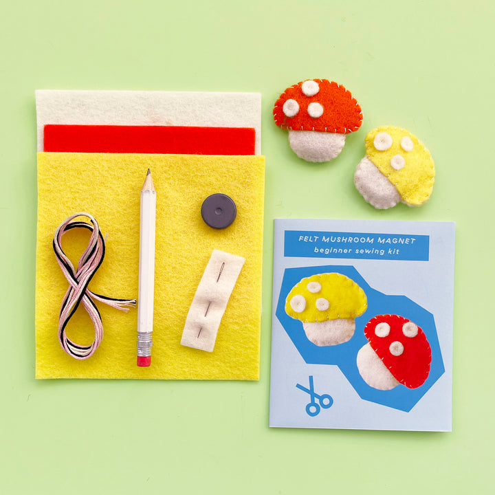 Felt Mushroom Magnet Sewing Kit