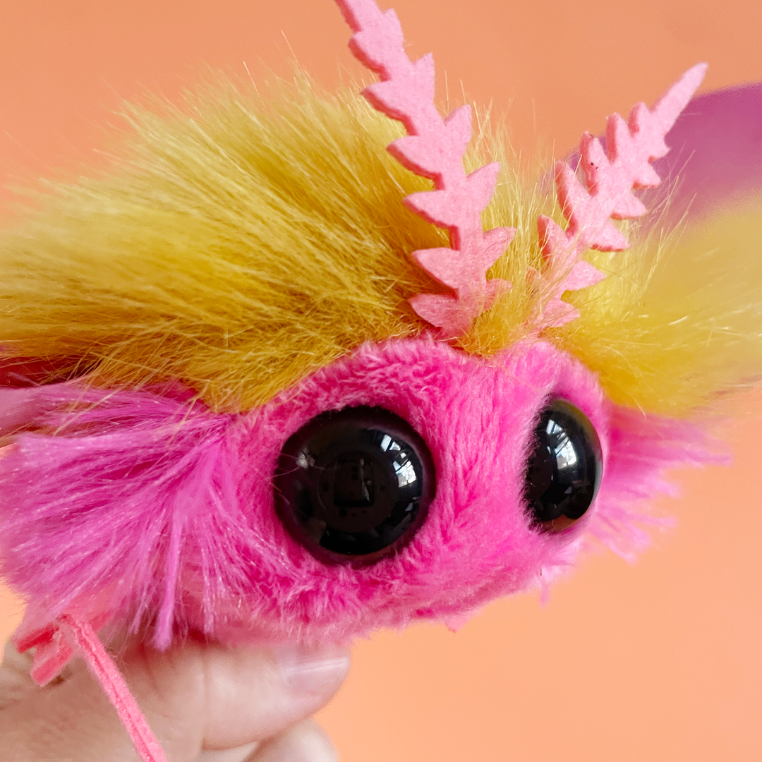 Rosy Maple Moth Finger Puppet