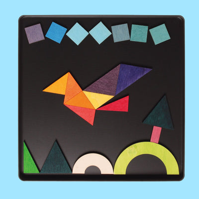 Geo-Graphical Wood Magnetic Puzzle
