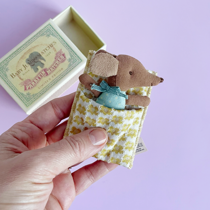 Sleepy Wakey Mouse in a Matchbox