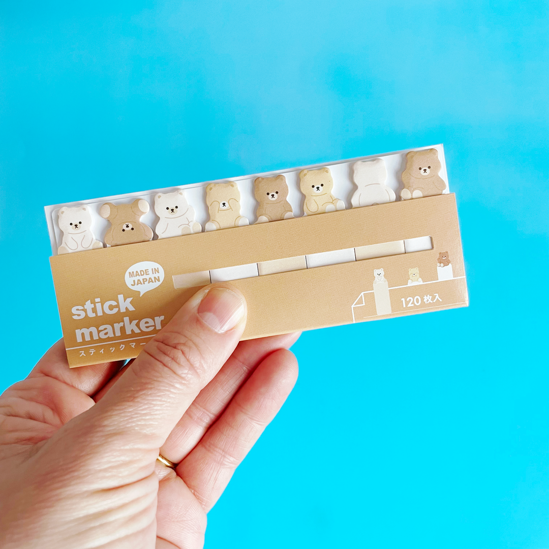 Set of Teddy Bear Sticky Tab Notes