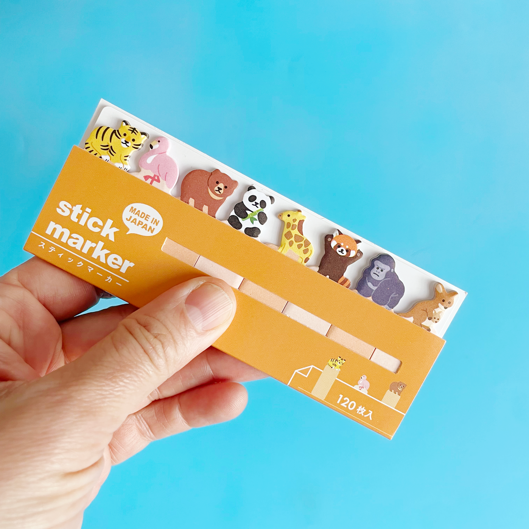 Set of Zoo Animal Sticky Tab Notes