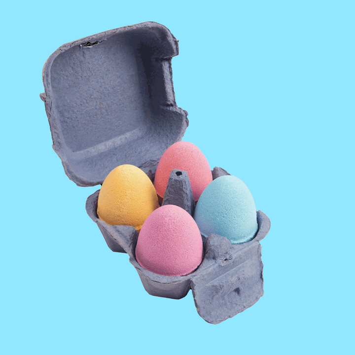 Egg Bath Bombs in a Carton