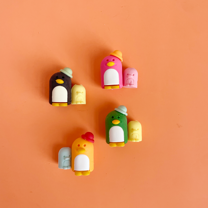 Colorful Penguins Puzzle Erasers