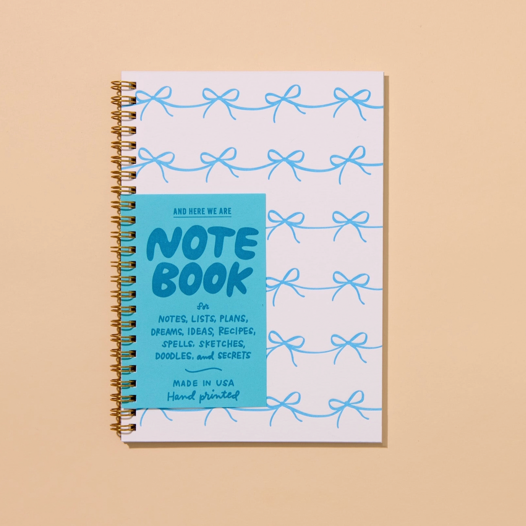 Bows Letterpress Spiral Notebook