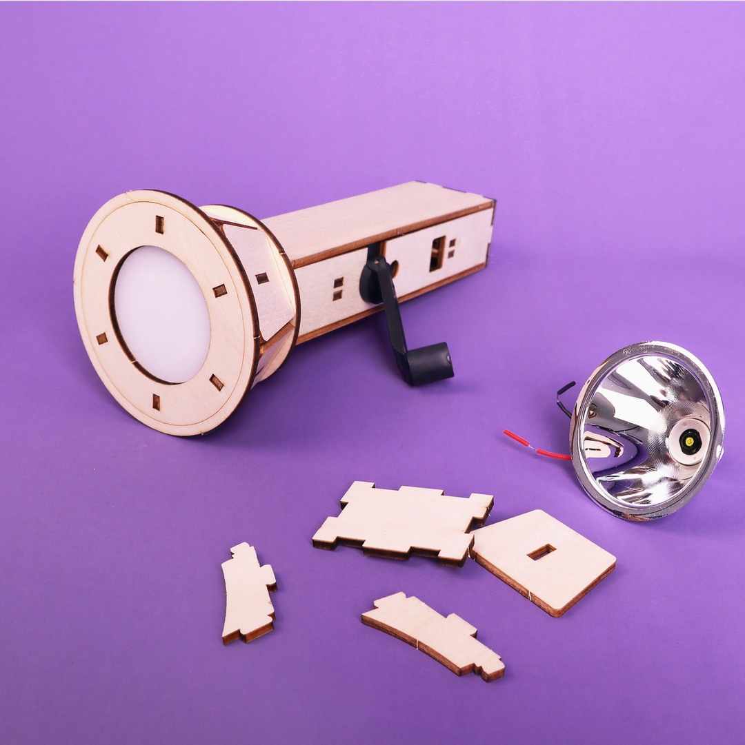 Hand Crank Flashlight Construction Kit