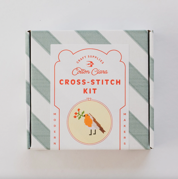 Robin & Berries Cross Stitch Kit