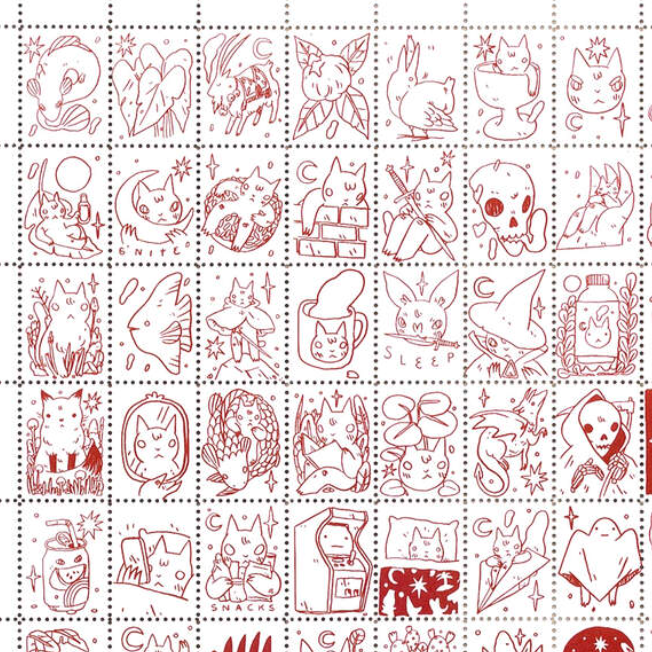 Cat Witch Stamp Sheet