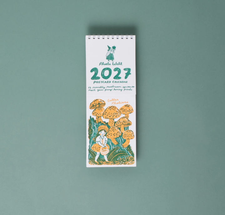 2027 Gnomes & Mushrooms Postcard Wall Calendar