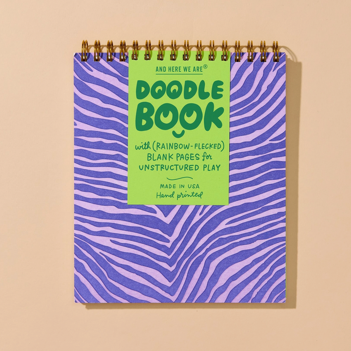 Zebra Stripe Letterpress Doodle Book