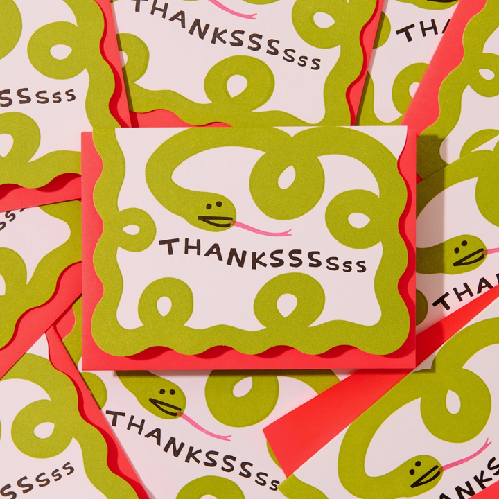 Thankssssss Snake Thank You Cards