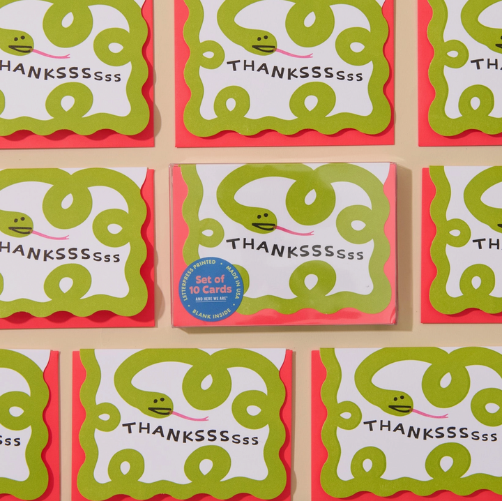 Thankssssss Snake Thank You Cards