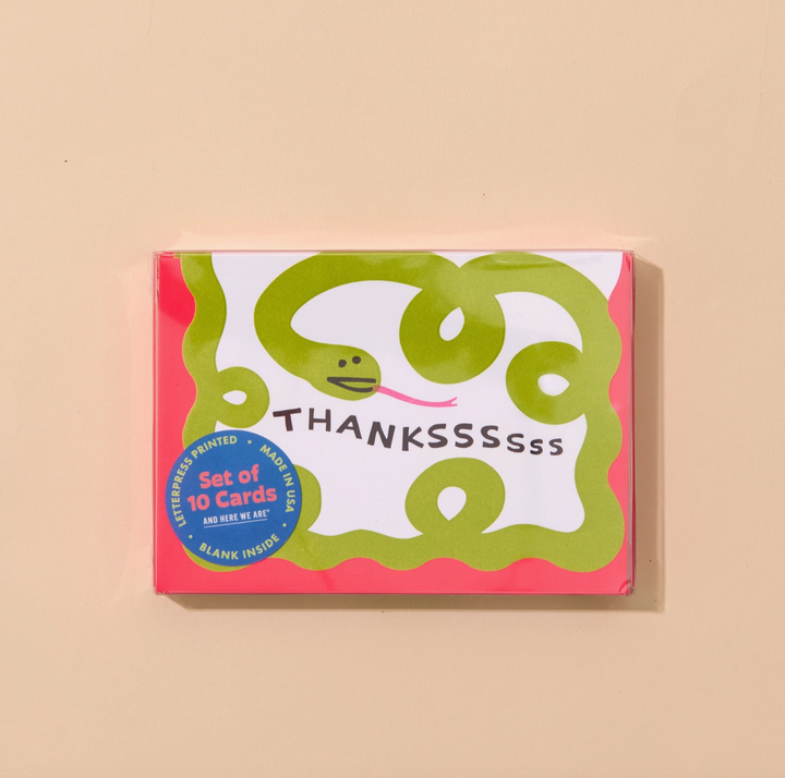 Thankssssss Snake Thank You Cards