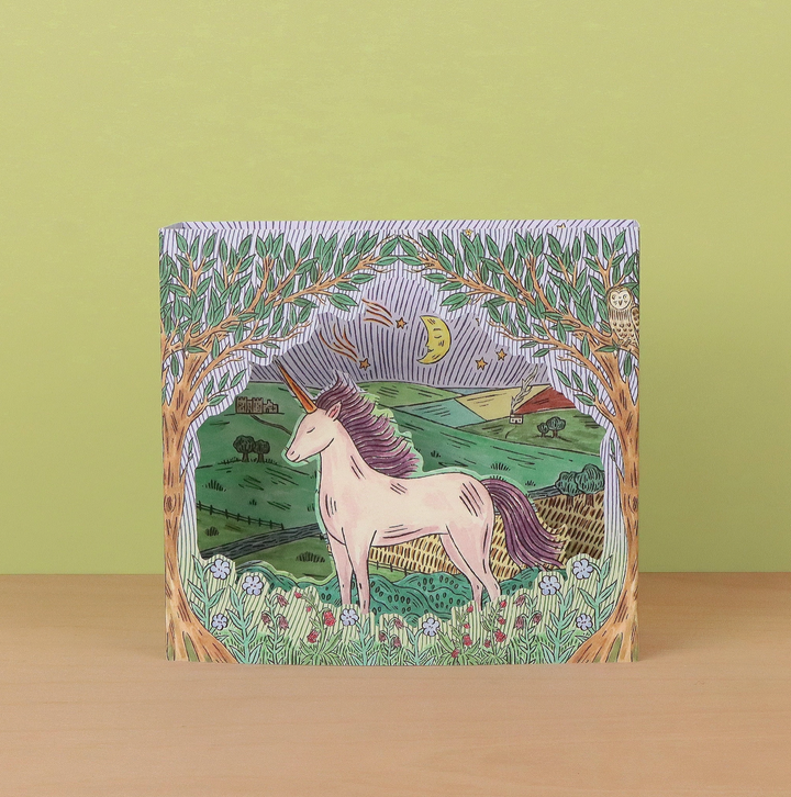 3D Twilight Unicorn Greeting Card