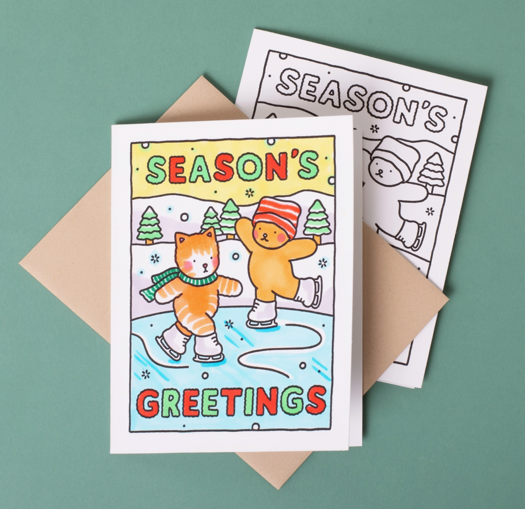 Color-in Season's Greetings Card