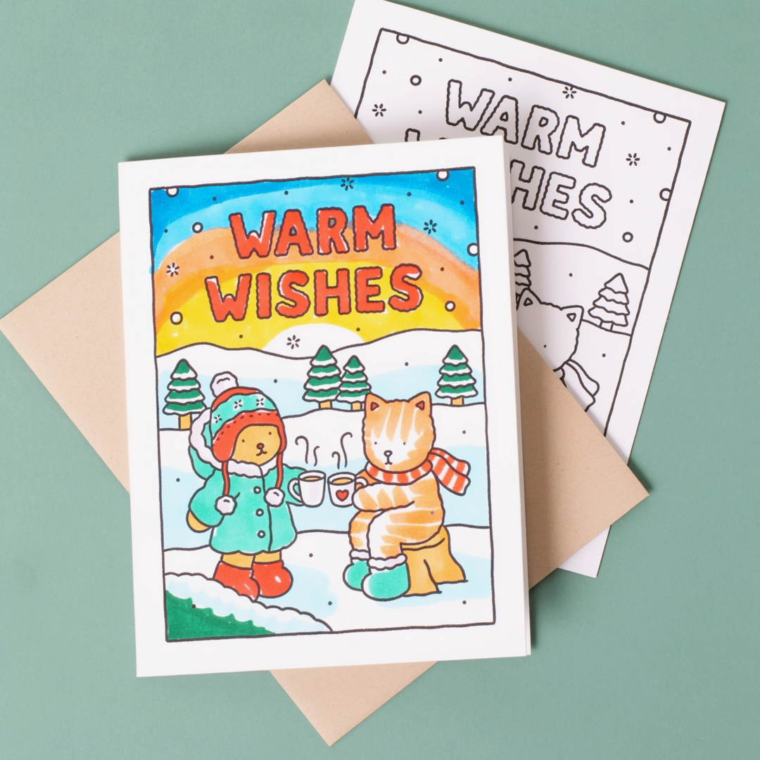 Color-in Warm Wishes Greeting Card