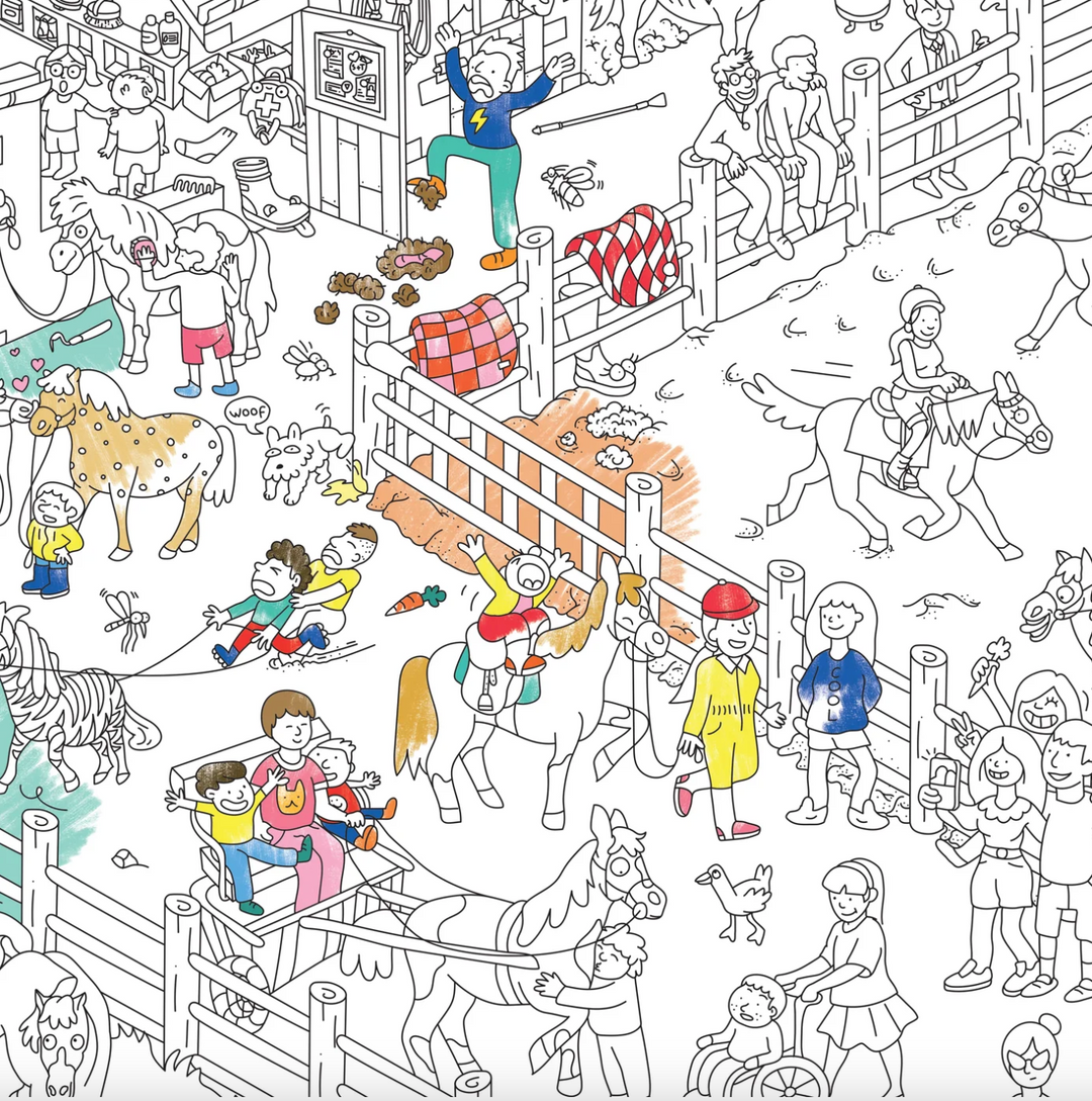 Pony Club Giant Coloring Poster