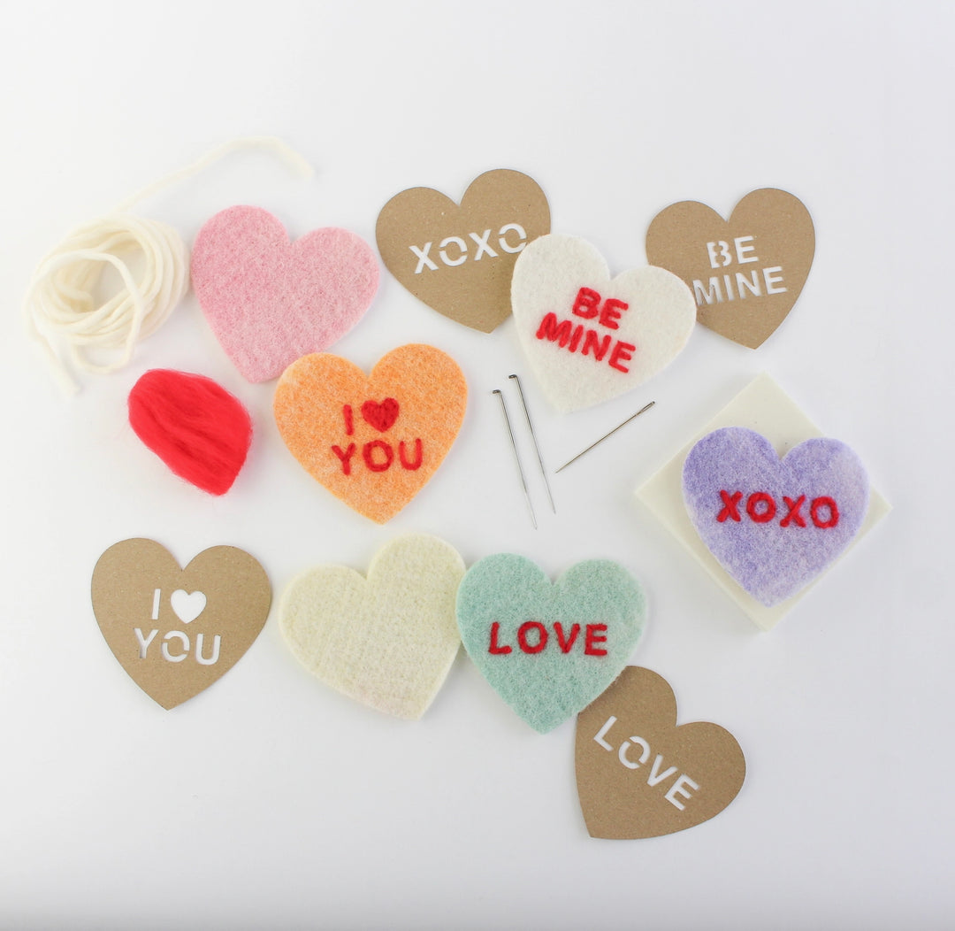 Candy Heart Felting Craft Kit