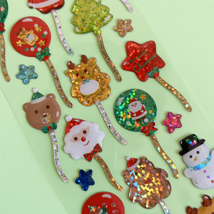 Shiny Christmas Drop Seal Stickers