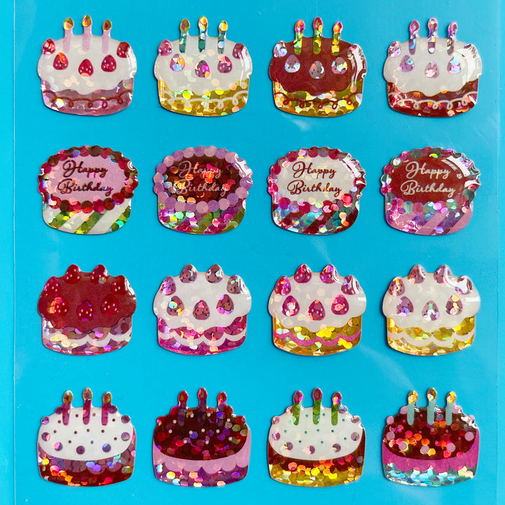 Birthday Cake Gem Stickers