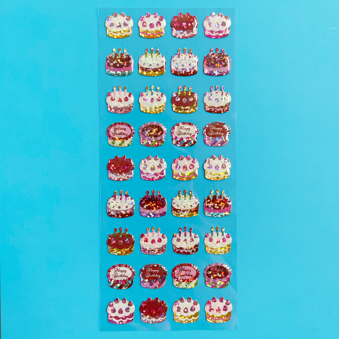 Birthday Cake Gem Stickers