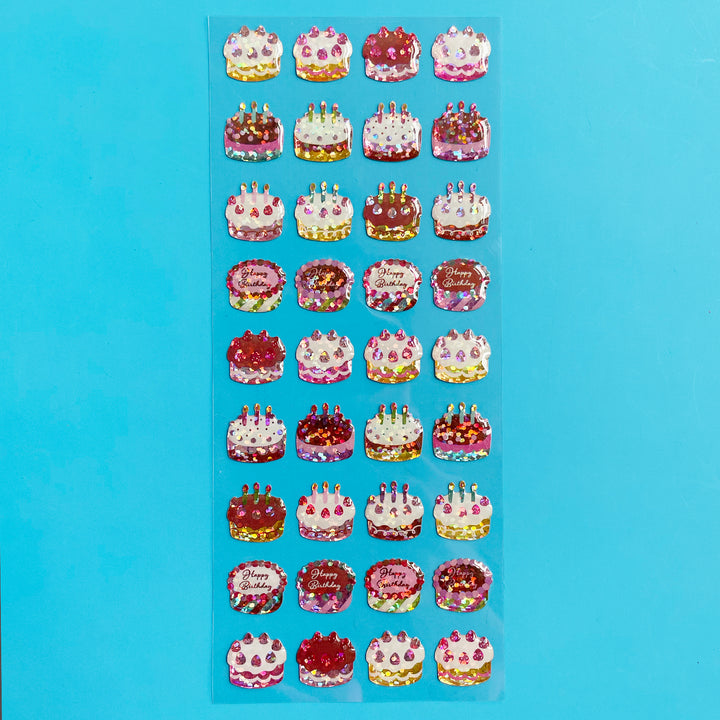 Birthday Cake Gem Stickers