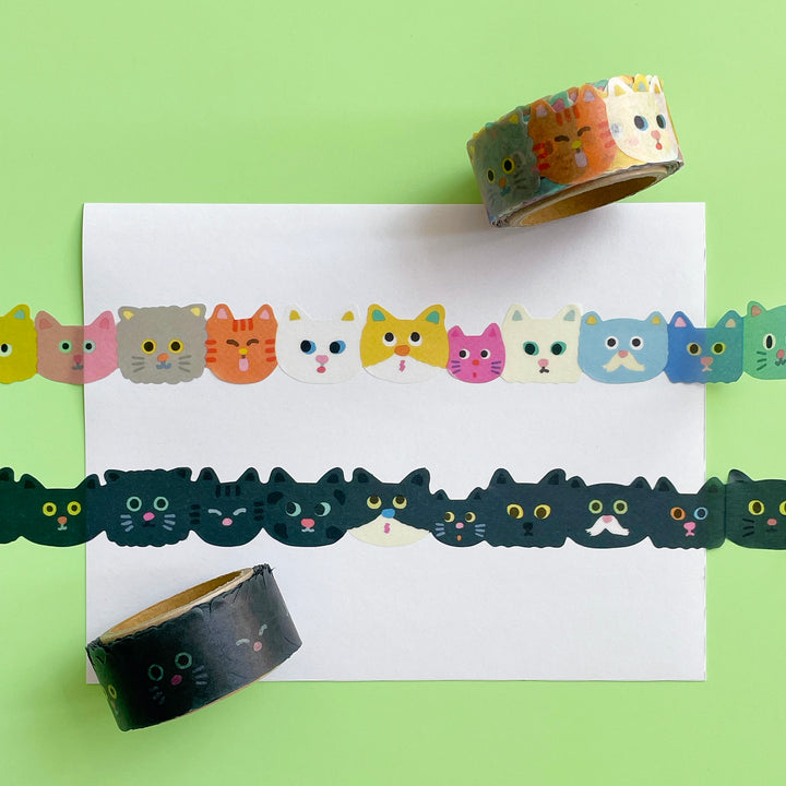 Playful Cat Die-Cut Washi Tape