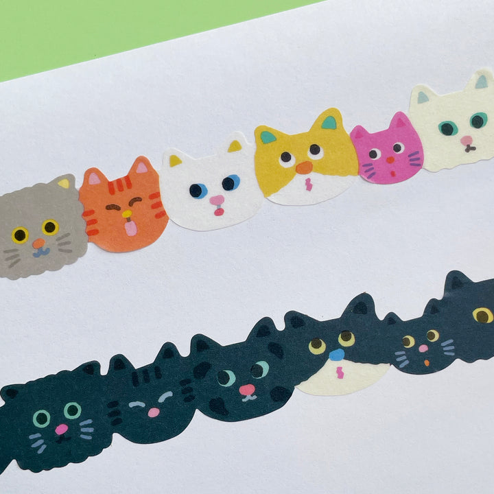 Playful Cat Die-Cut Washi Tape