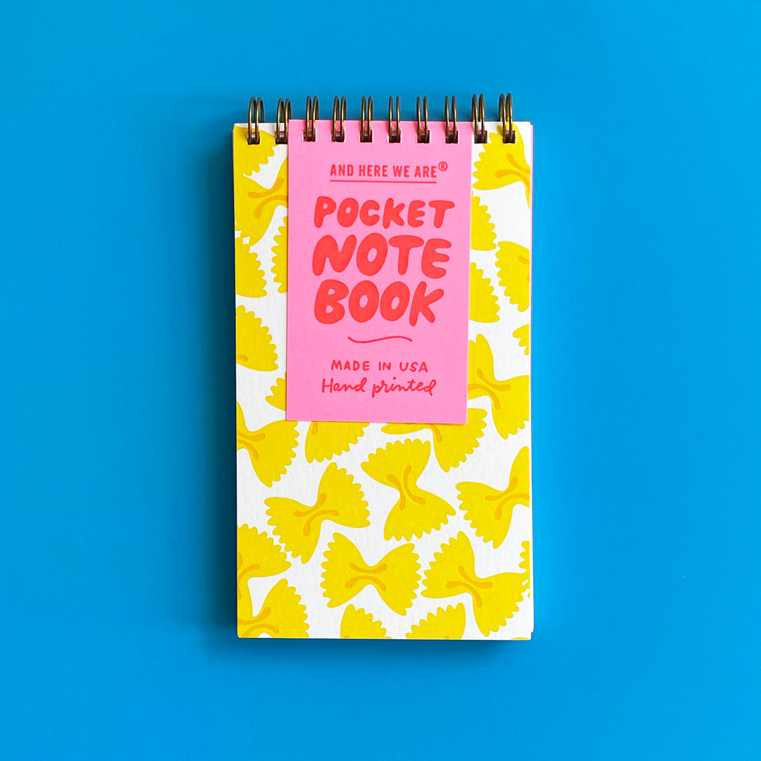 Farfalle Pasta Letterpress Spiral Notebook