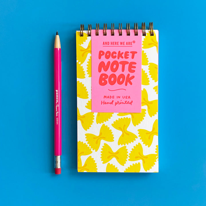 Farfalle Pasta Letterpress Spiral Notebook