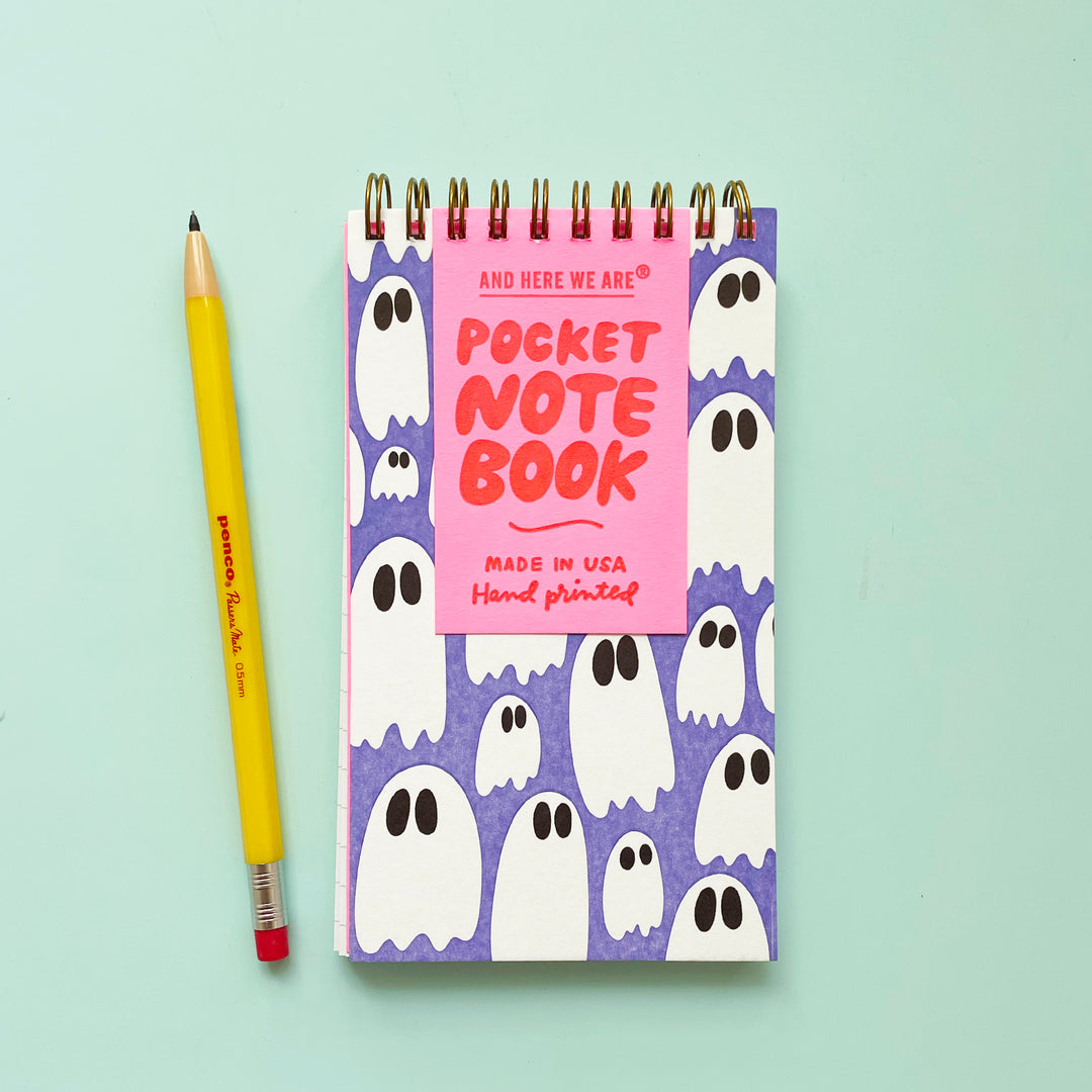 Ghosts Letterpress Spiral Notebook