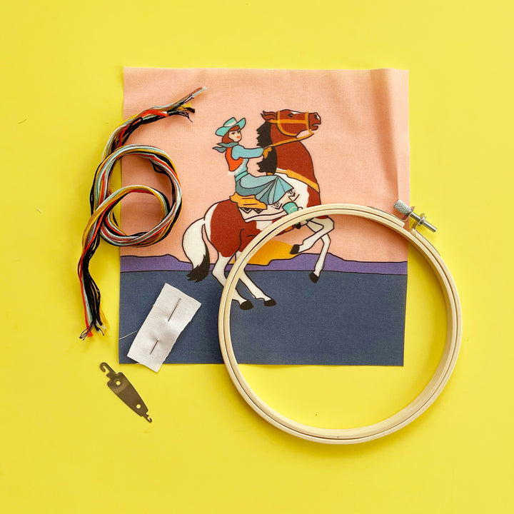 Cowgirl Embroidery Kit