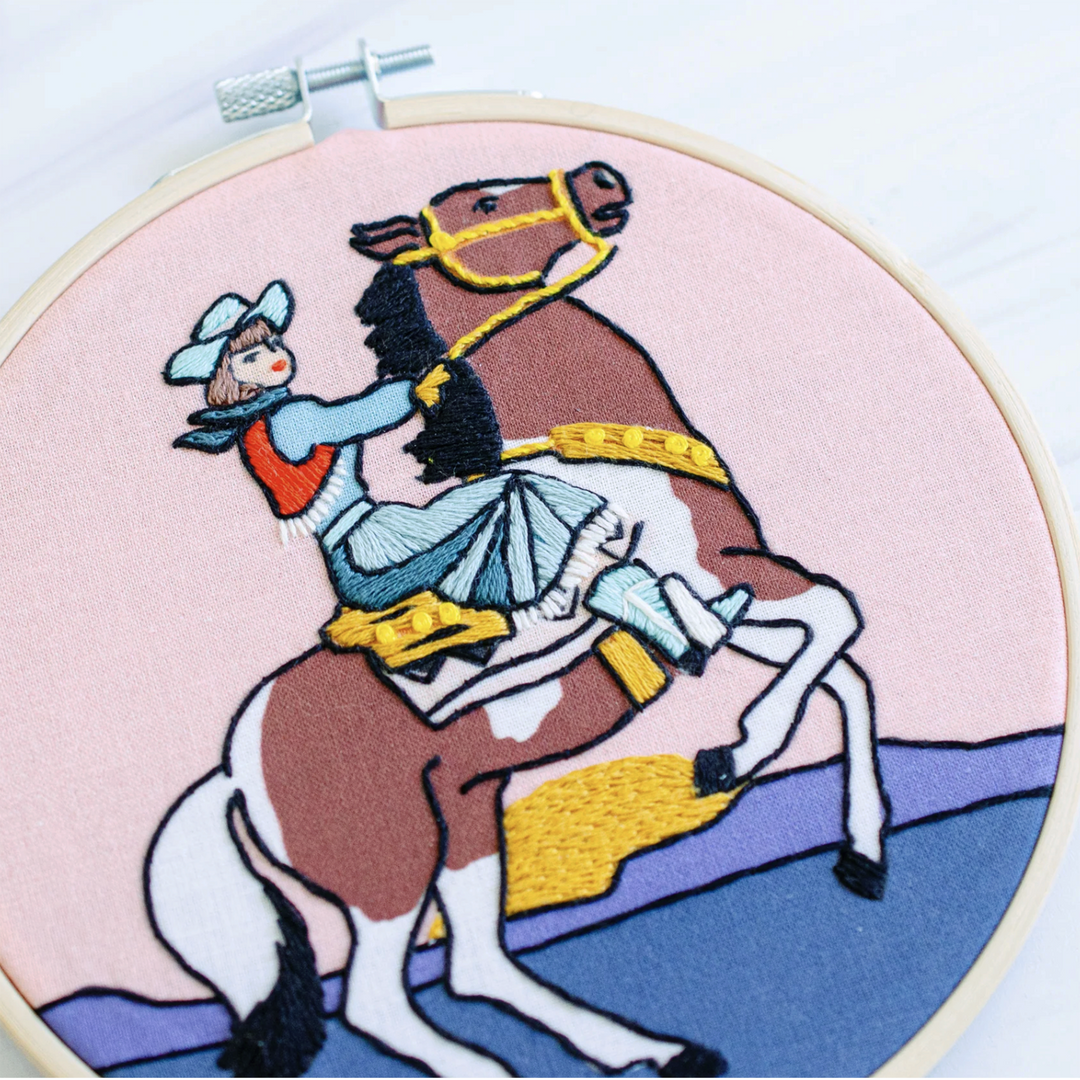Cowgirl Embroidery Kit