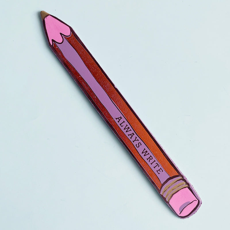 Leather Pencil Bookmark