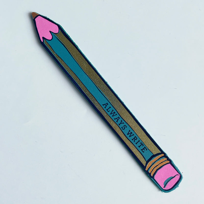 Leather Pencil Bookmark