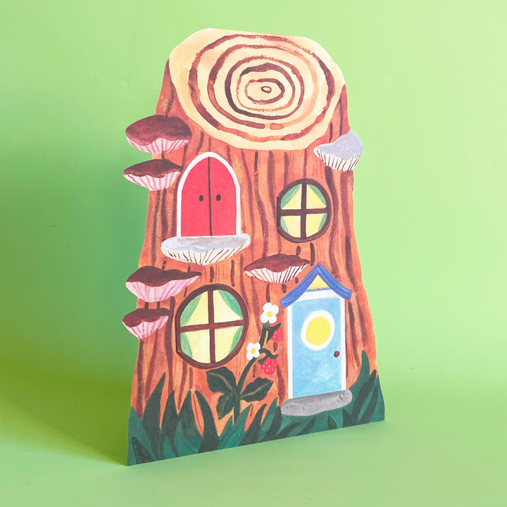 Little Log House Lift-the-Flap Greeting Card