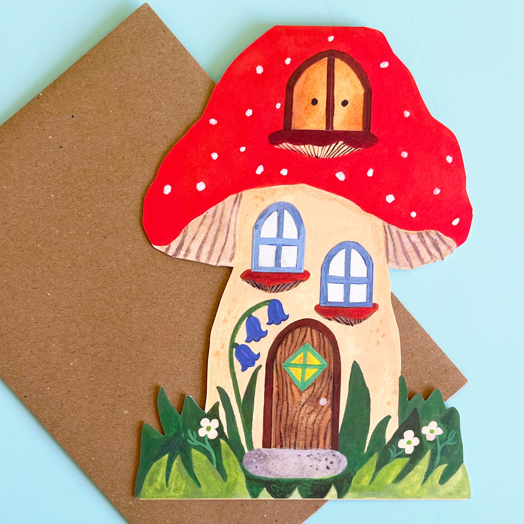 Toadstool Cottage Lift-the-Flap Greeting Card