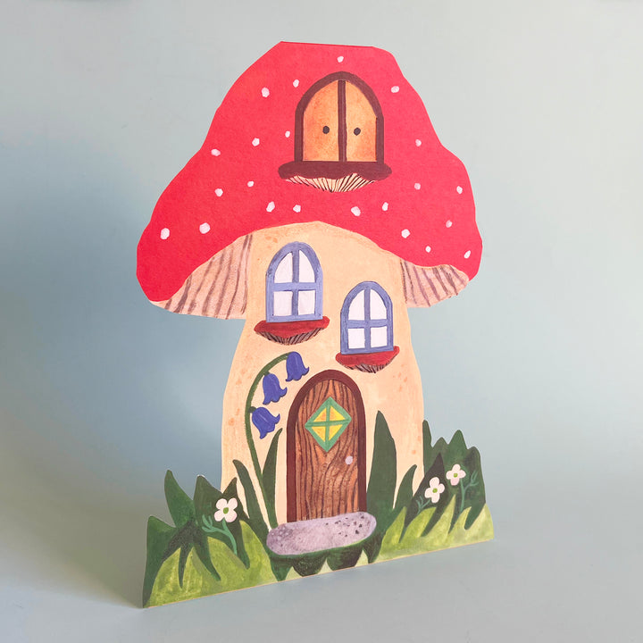 Toadstool Cottage Lift-the-Flap Greeting Card